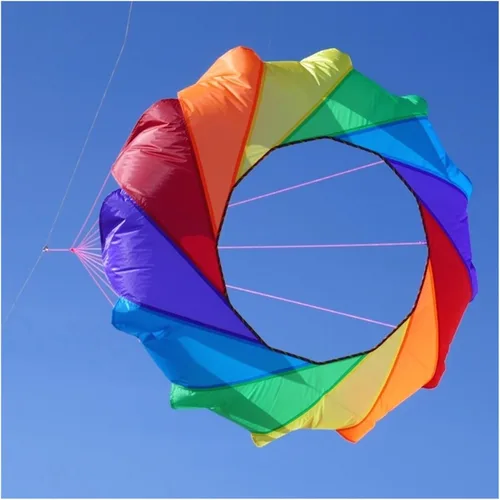 Miniatura 5 de 6.6 ft serpiente Spinning Windsock anillo línea de cometa lavandería inflable show cometa para festival de cometas mejor 30D Ripstop nailon con bolsa