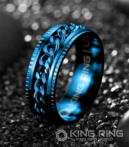 Miniatura 2 de King Ring Anillos Super Spinner de 0.315 in Segunda edición de anillos de acero inoxidable premium para hombres y mujeres Diseñado en Estados