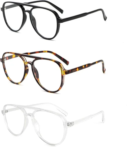 Miniatura 8 de DXYXYO Lentes de lectura retro estilo aviador para mujer, para hombre, ligeros, con bloqueo de luz azul, para lectura de computadora