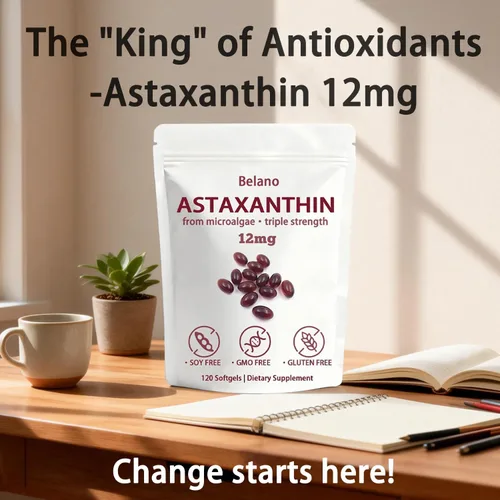 Miniatura 7 de BELANO Nuvapure Astaxantina 12 mg, fácil de tragar, sin OMG, suministro de 4 meses, 120 cápsulas blandas