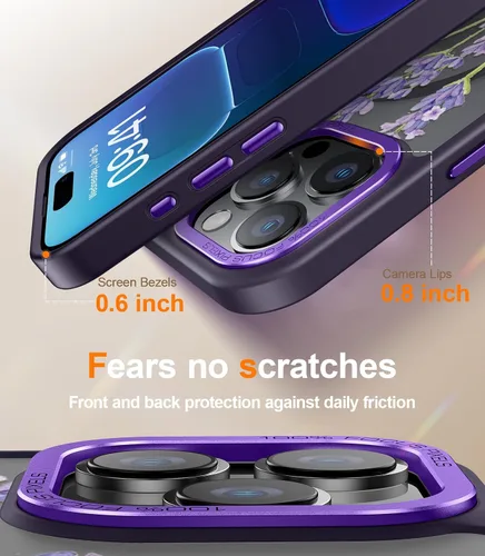 Miniatura 329 de Goodon para iPhone 15 Pro Max con protector de pantalla de privacidad, compatible con Magsafe, funda translúcida mate a prueba de golpes - Linda