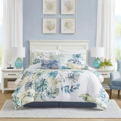 Harbor House Acogedor juego de edredón de algodón, ropa de cama casual alternativa para todas las estaciones con fundas a juego, almohadas