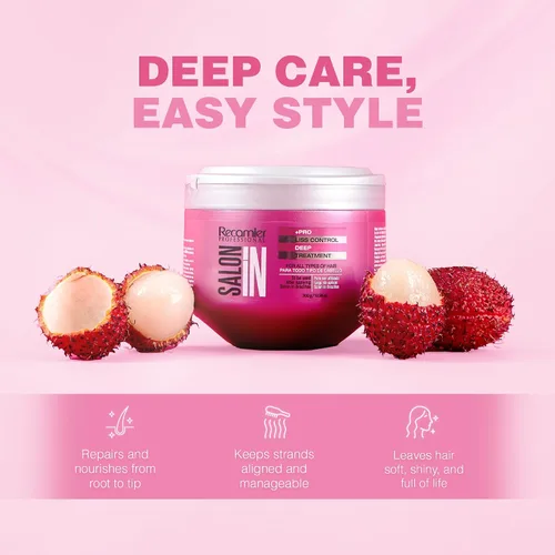 Miniatura 2 de Salon In de Recamier Máscara de tratamiento profundo Liss Control Cuidado del cabello con control de encrespamiento 10.58 oz / 300 g