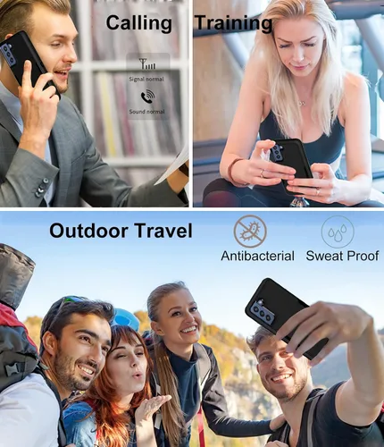 Miniatura 8 de Funda para Samsung Galaxy S21 FE 5G y protector de pantalla de vidrio, cubierta de puerto a prueba de polvo, protección de cuerpo completo, funda