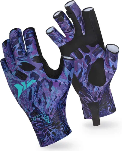 Miniatura 13 de KastKing Sol Armis - Guantes de protección solar UPF50+, guantes de pesca, protección UV, protección solar para exteriores, kayak, remar M