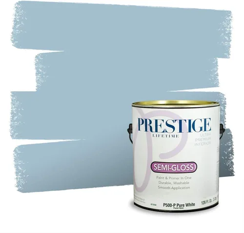 Miniatura 1055 de Pintura Exterior + imprimación PRESTIGE, todo-en-uno, 1 galón, acabado mate, color comparable al Valspar* Royal Gray* VS151-Gris real