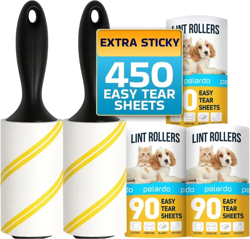 Miniatura 7 de Rodillos de pelusa para pelo de mascotas, pegajosos, removedor de pelusa para sofá, ropa, muebles y alfombra. Removedor de pelo de perro y gato