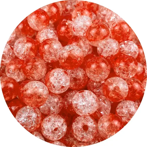 Miniatura 15 de 300 cuentas de acrílico agrietadas de 0.315 pulgadas (0.315 in) redondas de cristal, cuentas espaciadoras a granel para hacer joyas, collares, Negro