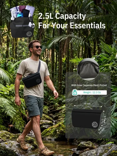 Miniatura 5 de niphean Riñonera impermeable IPX7 con cierre magnético con una sola mano, bolsa seca impermeable duradera, para kayak, remo, crucero en la playa