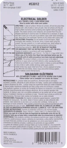 Miniatura 2 de Oatey 53012 Soldadura de núcleo con plomo de colofonia, 1 oz, gris plateado