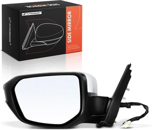 Miniatura 13 de A-Premium Espejo de puerta eléctrica lateral izquierdo y derecho compatible con Honda Civic 2016-2021, sin calefacción, con ajuste de cristal Negro