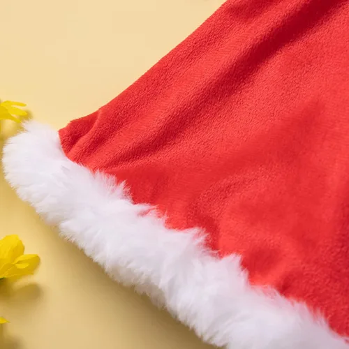 Miniatura 3 de Traje de fiesta de Navidad para bebés y niñas conjunto de 2 unidades sin espalda línea A vestido de niña
