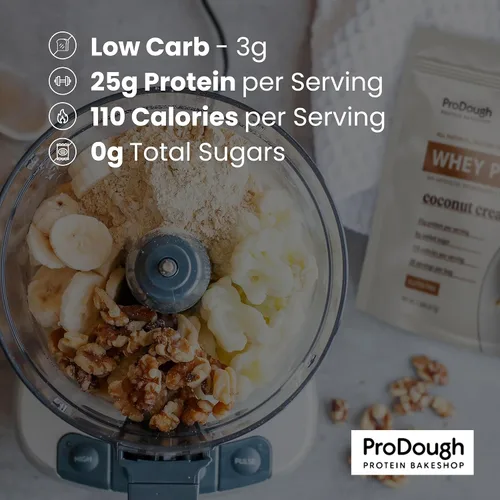 Miniatura 4 de ProDough Proteína en polvo de aislado de suero hidrolizado gourmet para mezcla de batidos - Mezcla de enzimas de fácil digestión, 25 g de proteína