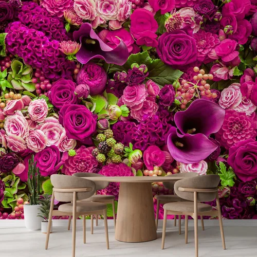 Miniatura 3 de wall26 - Mural de pared elegante con flores de rosa, foto floral, removible, autoadhesivo - 100x144 pulgadas Flor-1912-m25