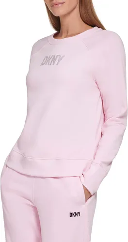 Miniatura 3 de DKNY Cuello redondo con logotipo de diamantes de imitación