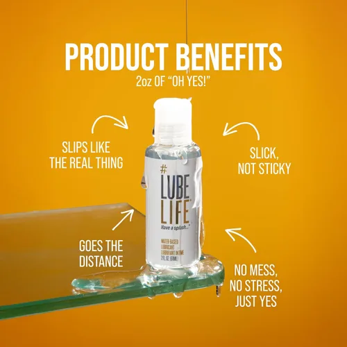 Miniatura 5 de LubeLife Lubricante a base de agua - Lubricante personal para hombres, mujeres y parejas, tamaño de viaje, no mancha, fácil de limpiar, seguro