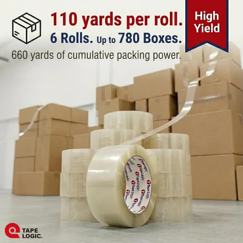 Miniatura 2 de Tape Logic Cinta de embalaje (6 rollos), 3" x 110 yardas - Fuerte recarga de cinta de embalaje para envío, mudanza, cumplimiento de pedidos
