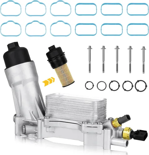 Youxmoto Ajuste 926-876 aluminio 3.6L V6 motor enfriador de aceite carcasa del filtro, se adapta a Chrysler 200 300, para Dodge Charger, para Jeep