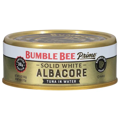 Miniatura 25 de BUMBLE BEE Atún blanco sólido de primera calidad en agua, bajo en sodio, atún enlatado, alimento rico en proteínas, lata de 5 onzas