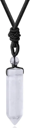 Miniatura 12 de XIANNVXI Collar de Cristal para Hombres y Mujeres con Cuerda Ajustable, Punto Hexagonal, Piedras de Cristal Curativas, Collares de Joyería