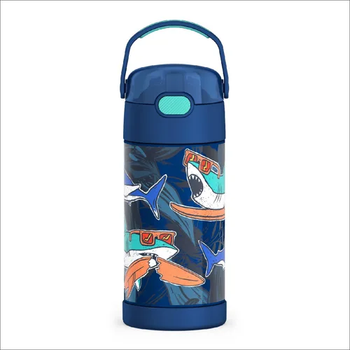Miniatura 47 de THERMOS FUNTAINER - Botella de acero inoxidable con aislamiento al vacío y sorbete, capacidad de 12 onzas, para niños, azul Azul marino