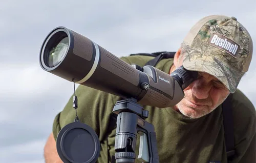 Miniatura 5 de Bushnell Nitro 20-60x65 Caza, alcance de detección de largo alcance, totalmente multicapa, Objetivo ED Prime, IPX7 impermeable
