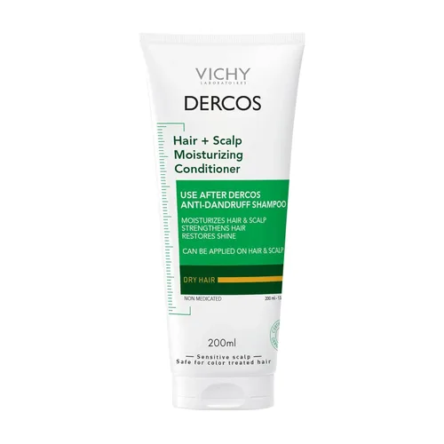 Dercos Acondicionador hidratante para cabello y cuero cabelludo, formulado con glicerina, niacinamida + ácido hialurónico, acondicionador para el