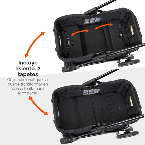 Miniatura 6 de Baby Trend Expedition Cochecito Vagón 2 en 1 Plus, Ultra Black Ultra negro