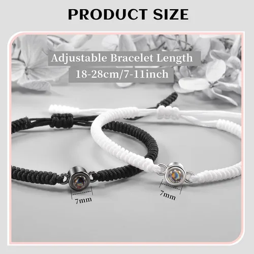 Miniatura 2 de Pulseras PZXHRY para pareja, mejores amigos, madre e hija, amistad, pulsera a juego para él, ella, mejor amiga, mamá, hija, cumpleaños, Navidad