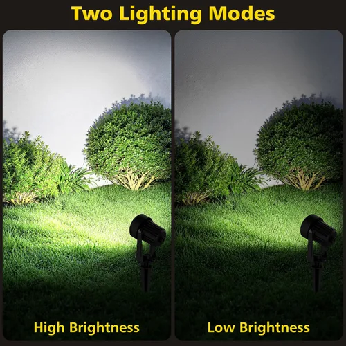 Miniatura 5 de T-SUN Focos solares al aire libre impermeables, luces de paisaje solares 2 en 1 LED para jardín, focos solares para árbol, jardín, estanque, piscina