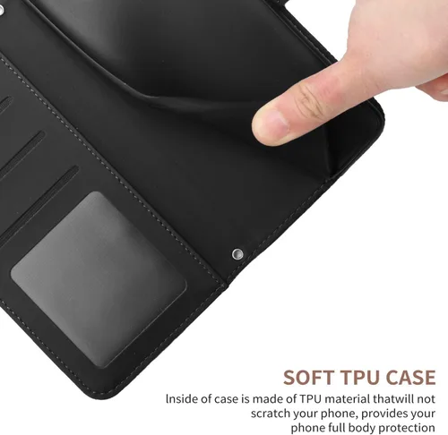 Miniatura 7 de XYX Wallet Case Compatible with Xiaomi 12S Ultra, Emboss Butterfly Flower PU Leather Flip Protective Case with Adjustable Shoulder Strap for Xiaomi