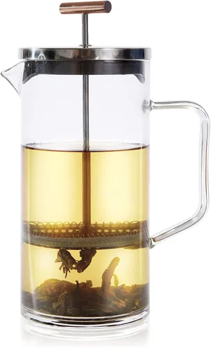 Miniatura 8 de Teabloom Prensa de té con mango de cobre y filtro de acero inoxidable, elección del conocedor del té, máquina de té Pekoe, 20 onzas