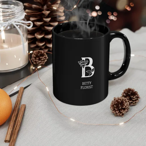 Miniatura 7 de Taza de café con inicial floral con nombre, taza personalizada para mujeres para hombres, regalos monogramados, letras de café personalizadas