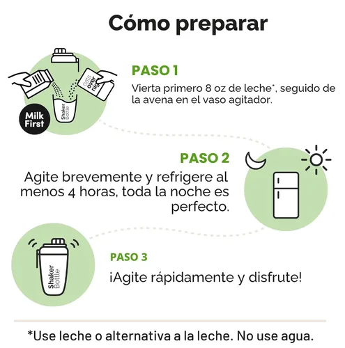 Miniatura 4 de Oats Overnight Galletas y Crema - Avena durante la noche con 20 g de proteína de suero, batido de proteína de desayuno alto en fibra - Harina