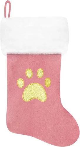Miniatura 96 de Calcetines de Navidad bordados de 20 pulgadas con monograma, terciopelo negro con puño de felpa blanca supersuave, adornos clásicos para decoración