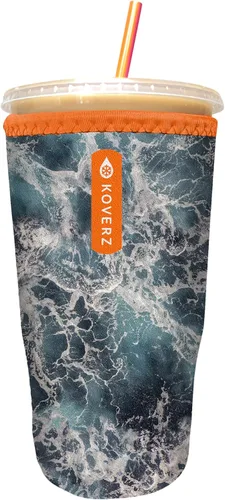 Miniatura 22 de Funda Koverz para café helado, funda aislante de neopreno para taza, se ajusta a una taza de café de 32 Oz., lavable y reutilizable, accesorios