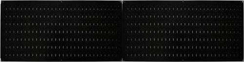 Miniatura 2 de Tablero horizontal para herramientas de garaje para pared, dos tablas de 32 pulgadas de ancho x 16 pulgadas de alto, fáciles de instalar Negro