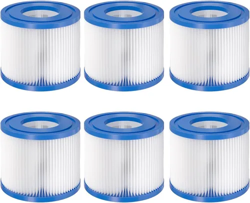 Paquete de 6 filtros de repuesto tipo VI para bañera de hidromasaje Saluspa compatible con bomba de piscina Lay-Z-Spa, Coleman SaluSpa 90352E,