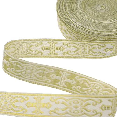 Miniatura 4 de Cinta jacquard boho de 10 yardas bordada dorada para coser, bolso hecho a mano, decoración de ropa