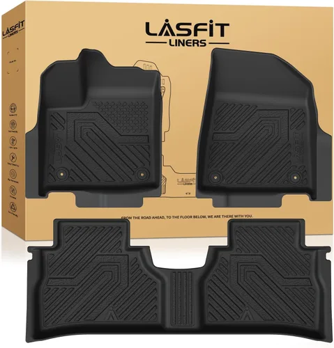 Miniatura 15 de LASFIT Tapete de carga y respaldo para Nissan Armada/Infiniti QX80 2019-2024, TPE para todo tipo de clima, ajuste personalizado, fácil de limpiar