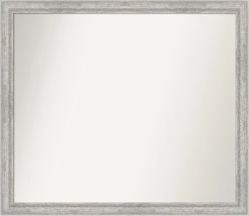 Miniatura 208 de Amanti Art Espejo de baño plateado para sobre fregadero, 23 x 23 pulgadas, espejo cuadrado plateado en ángulo, marco de madera moderno medio, se