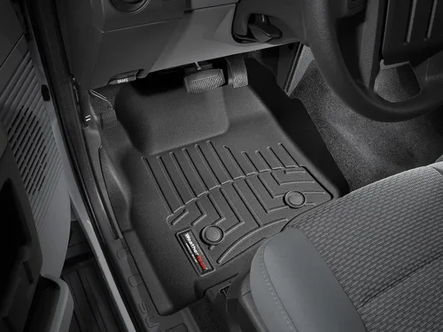 Miniatura 2 de WeatherTech Revestimientos de suelo de ajuste personalizado para Ford Super Duty, Super Duty, Super Duty - 1ª fila (443051), negro