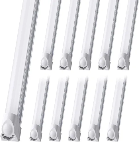 Miniatura 10 de Barrina (Paquete de 8) Artefacto único integrado LED T5, 4 pies, 2200lm, 5000K, 20W, luz para tienda, techo y debajo del gabinete, listada ETL