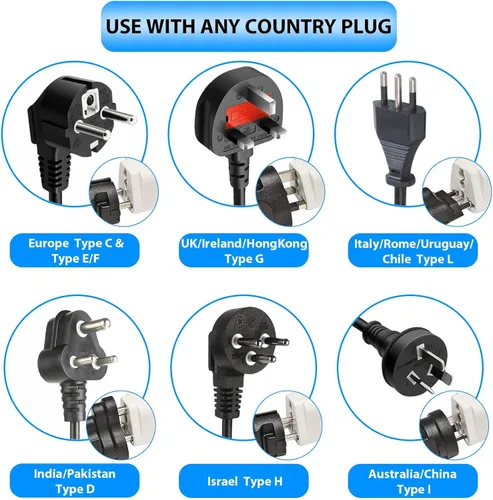 Miniatura 2 de Adaptador de enchufe de Europa a EE. UU., paquete de 3 adaptadores de enchufe de Reino Unido a EE. UU., Adaptador de enchufe de India a EE. UU.
