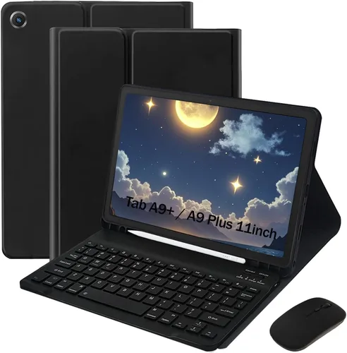 Miniatura 9 de Funda de teclado para Samsung Galaxy Tab S10 Lite / S10 FE / S9 FE / S9 10.9-11 pulgadas - Ratón y teclado desmontable, funda protectora delgada