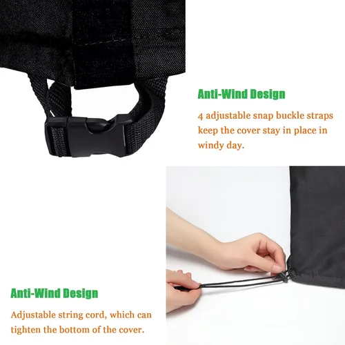 Miniatura 4 de WOMACO - Cubierta cuadrada impermeable para hoguera de patio, cubiertas de mesa al aire libre, protector de mesa para hoguera de 31 x 31 pulgadas