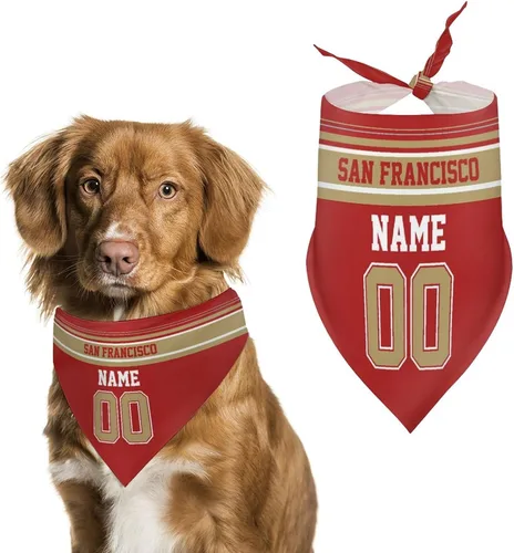 Miniatura 30 de Arizona - Bandana de fútbol para perro, diseño personalizado, número de nombre, regalos para gatos