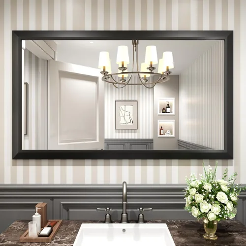 Miniatura 61 de Amorho Espejo de Baño Negro, Espejos de Pared de 24x30 Pulgadas con Marco de Metal Grueso para Sobre el Fregadero, Dormitorio, Sala de Estar