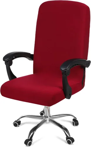 Miniatura 41 de Smiry - Fundas elásticas impresas para silla de oficina de computadora, fundas para sillas giratorias universales de escritorio, extraíbles, Negro