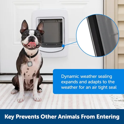 Miniatura 5 de Puerta para mascotas PetSafe SmartDoor controlada por aplicación (grande), hecha para múltiples mascotas, entrada y salida selectiva, control a